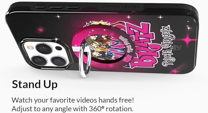 VELVET CAVIAR Compatible with MagSafe Phone Grip - Magnetic Ring Holder with Adjustable Stand - Removable MagSafe Accessories for iPhone 16, 15, 14, 13, 12 (Bratz Airbrush Angelz)