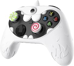 PlayVital MonoEye Monster Controller Skin for Xbox Series X/S - Cute Anti-Slip Silicone Cover Case with 4 Candy Thumb Grip Caps & Stickers, Full Protection Set, White - Image 1