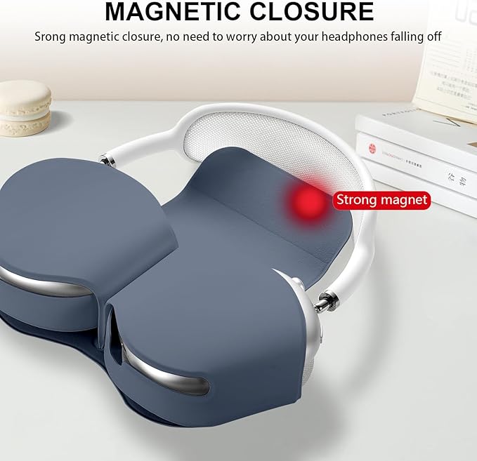 Maxjoy for Apple Airpods Max Smart Case Cover, Soft PU Leather Protective Cover Accessories for Airpod Max with Sleep Mode, Anti-Dust Travel Carrying Case for Airpods Pro Max Headphones