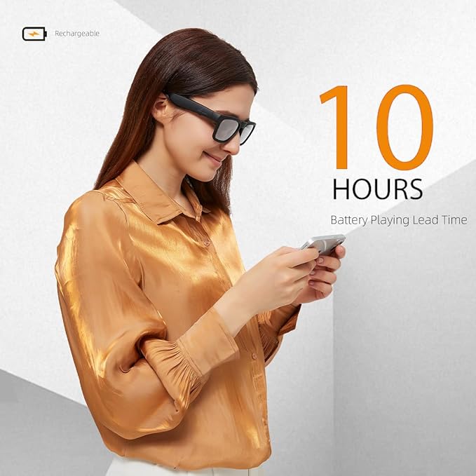 OhO sunshine, Polarized Sunglasses with Bluetooth Speaker, Open Ear Audio, Athletic/Outdoor UV Protection and Voice Control