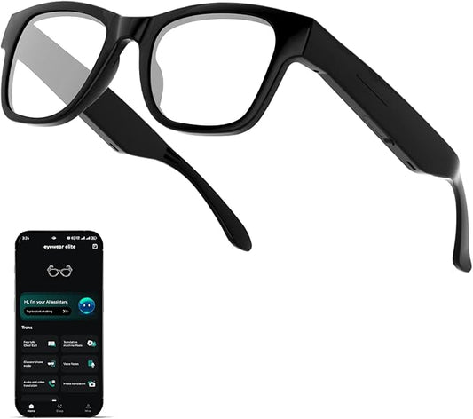 AI Translation Smart Glasses with Chat GPT for Men and Women - Real-time Translator 164 Languages, Music Playback & Hands-Free Calls for Daily Use, Travel