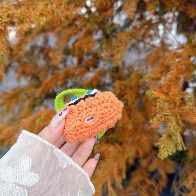 Yatchen Furry Case for AirPods Pro,Funny Cute 3D Cartoon Plush Kawaii Carrot Handbag Fluffy Soft Warm for AirPods Pro Carrying Charging Box with Keychain Protector