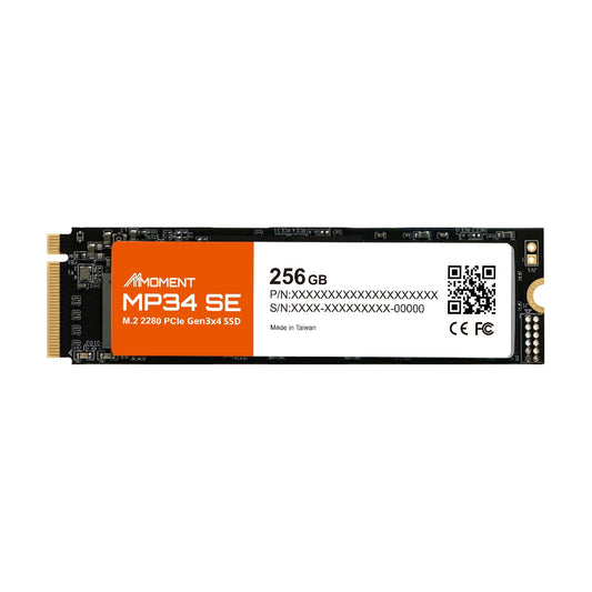 MMOMENT MP34 SE 256GB PCIe 3.0 NVMe M.2 2280 SSD, 2100MB/s Read