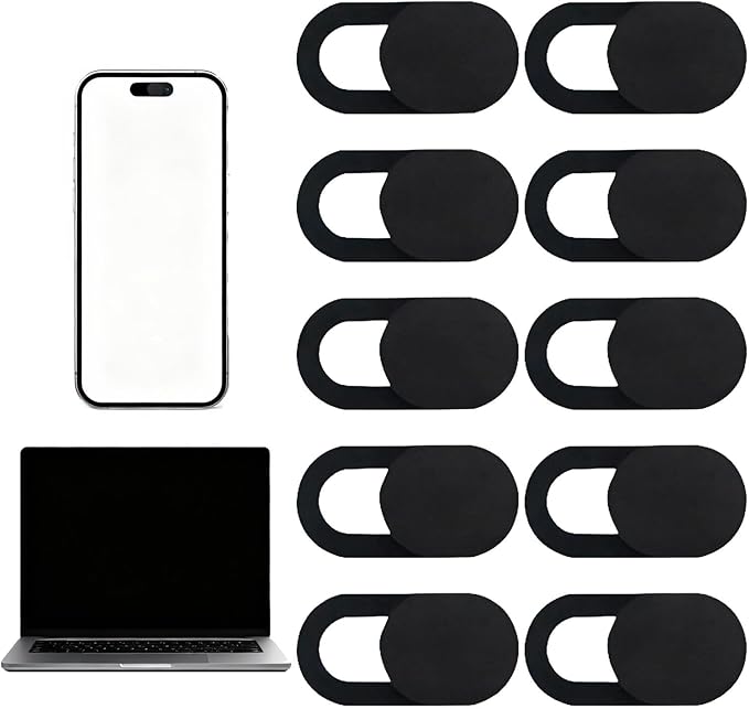 10Pcs Webcam Cover Slide, Thin Web Camera Covers, Laptop Camera Cover Slide, Computer Camera Cover, Camera Blocker for Macbook Pro/iMac/Laptop/PC/iPad Pro/iPhone, to Protect Privacy and Security