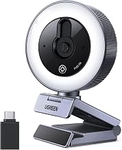 UGREEN 2K Webcam with 4-Level Ring Light
