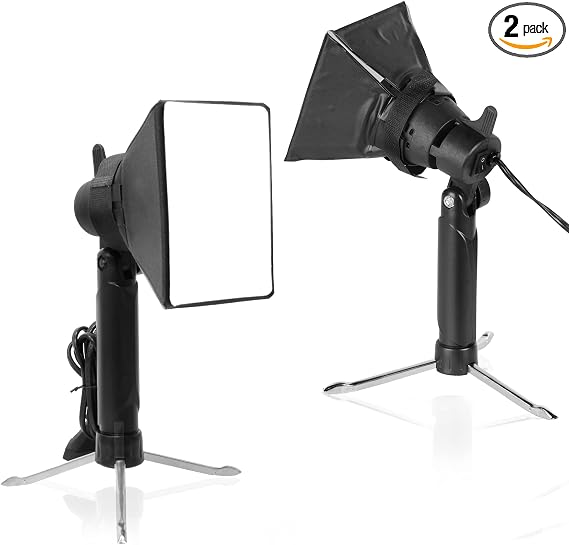 Meking Mini Softbox Photography Lighting Kit, Continuous Lighting LED Lamp
