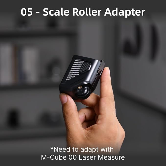 HOZO M-Cube Laser Measuring Tool Adaptor 05 Scale Roller,Electronic Digital Tape Measure with Laser,Infinite Customized Scales and ±1/32 inch Accuracy,93 Built-in US Imperial, Metric Scales