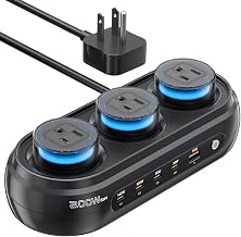 200W GaN Desktop Charging Station, 8-in-1 Desk Accessories with RGB Lights - Image 1