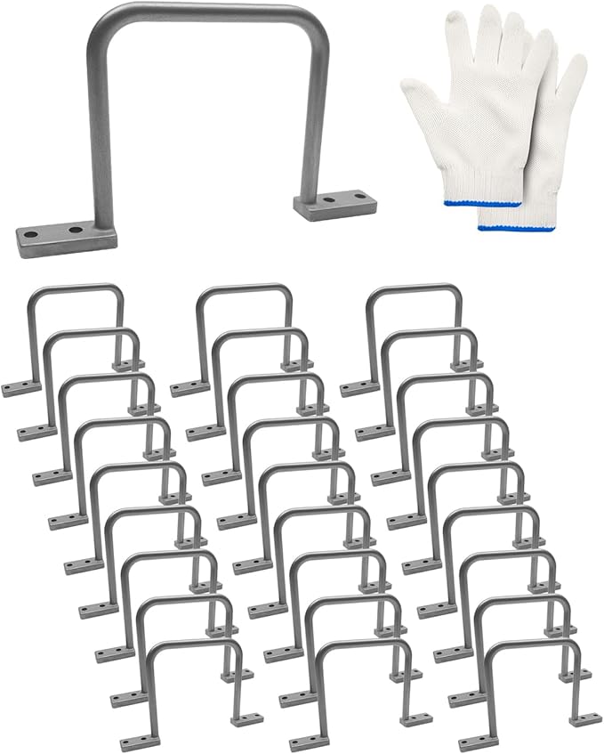 25 Pcs 3 Inch Distribution Rings Aluminum D Ring for Sorting Out Electric Cables, Cable Management, for Commercial and Residential Use, Silver, with A Pair of Gloves