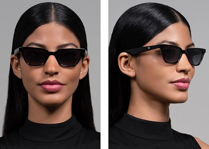 Lucyd - Smart Glasses w/UV Protection for Women - Open Ear, Noise Canceling Wireless Mics, Compatible with Voice Assistants – Nebula