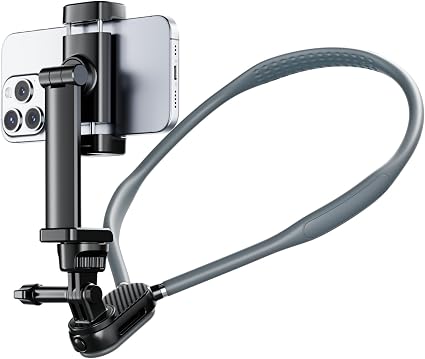 Hamillar Camera Phone Chest Neck Mount Holder for Video Recording iPhone Samsung 4-7 Inch Phones AKASO/Go Pro/Insta360X5/DJI360 (Cameras + Phone Mount)