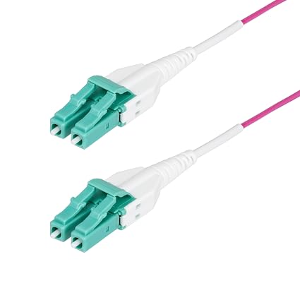 StarTech 49ft/15m OM4 Uniboot Fiber Cable, LC to LC, Optic (OM4RLCLC15M)