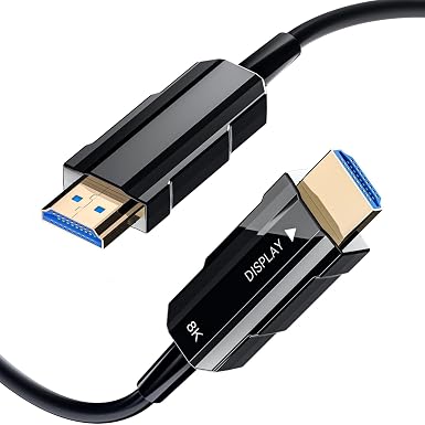 8K HDMI 2.1 Cable 25ft, Fiber Optic HDMI Cable, Ultra High Speed Thin HDMI Cord, 48Gbps, 8K@60Hz 4K@120Hz, Dynamic HDR, eARC, HDCP 2.2&2.3, 3D, for HDTV Monitor Game Laptop Xbox PS4/PS5 - Image 3
