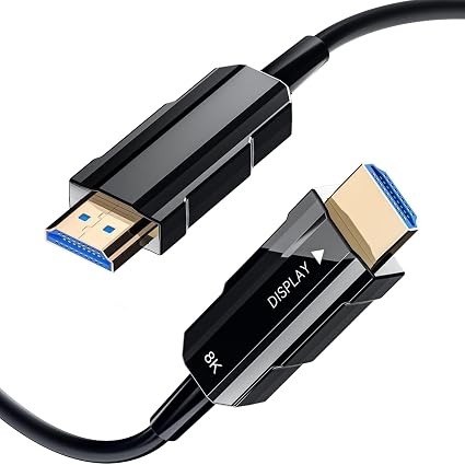 8K HDMI 2.1 Cable 25ft, Fiber Optic HDMI Cable, Ultra High Speed Thin HDMI Cord, 48Gbps, 8K@60Hz 4K@120Hz, Dynamic HDR, eARC, HDCP 2.2&2.3, 3D, for HDTV Monitor Game Laptop Xbox PS4/PS5 - Image 4
