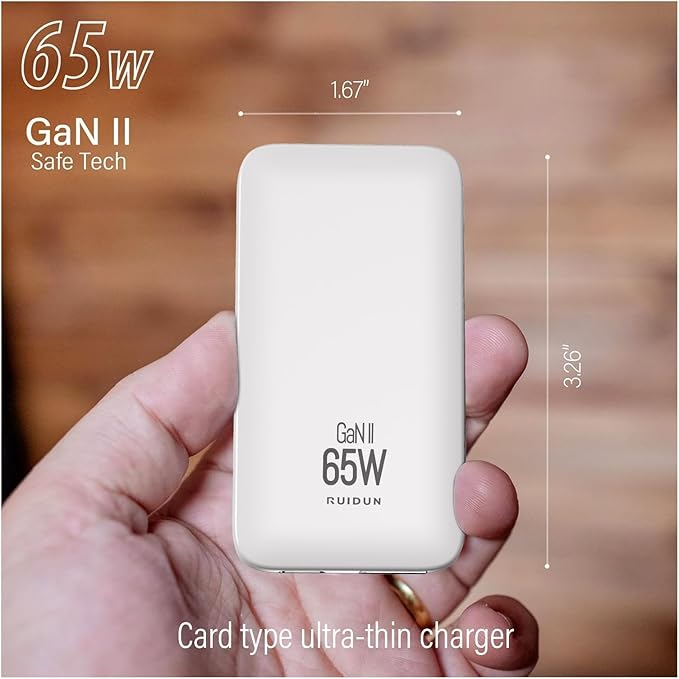 65W GaN USB C Charger Block,2-Ports Flat USB Wall Charger,flodable Plug for Travel, with PD3.0&PPS for iPhone 17/16/15 Series, Galaxy S25/S24, Pixel 10/9, MacBook Pro/Air, iPad Pro(2026 New)