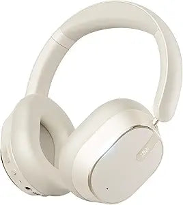 Hybrid Active Noise Cancelling Bluetooth Headphones,Bluetooth 6.0 Over Ear Wireless Headphones with 60H Playtime, Hi-Res Audio, Deep Bass, Memory Foam Ear Cups for Home Office Travel White