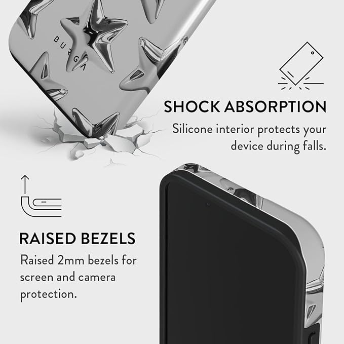 BURGA Phone Case for iPhone 15 - Cute, Trendy, Aesthetic, Pattern Phone Cover, Hard Shell Protection - fits Apple iPhone 15 Case for Women and Men