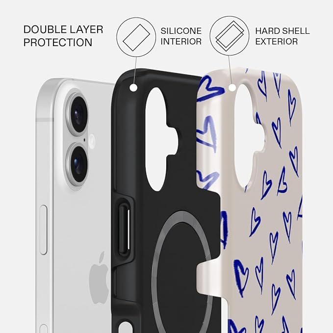 BURGA Phone Case for iPhone 17 - Cute, Trendy, Aesthetic, Pattern Phone Cover, Hard Shell Protection - fits Apple iPhone 17 Case for Women and Men