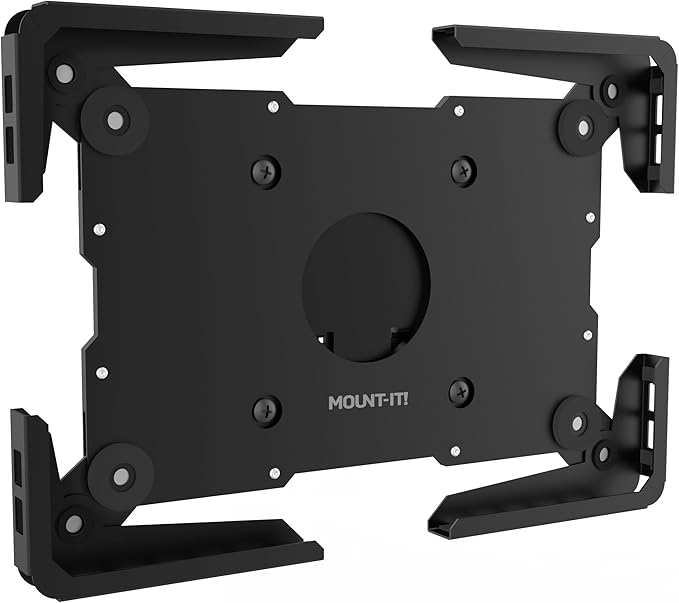 Mount-It! Universal iPad & Tablet Wall Mount Holder, Secure Steel Enclosure for 9.7–13.1 Inch Tablets, Wall or VESA 75x75 Mounting, Portrait or Landscape, Anti-Theft Tablet Mount for Office, Retail