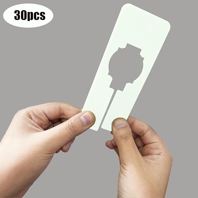 30 Pcs Dividers for Hanging Clothes, Clothing Plastic Rack Size Dividers Rectangular Reusable Closet Separators Closet Labels dividers Closet Clothes Dividers(White)