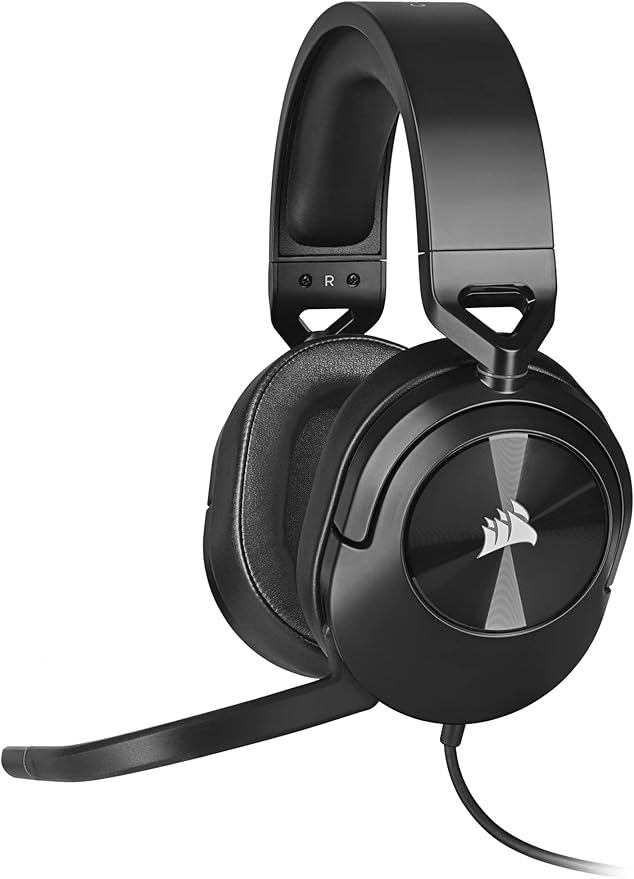 HS55 Surround Gaming Headset (Leatherette Memory Foam Ear Pads, Dolby Audio 7.1 Surround Sound, Lightweight, Omni-Directional Microphone, Multi-Platform Compatibility) Carbon (Renewed)