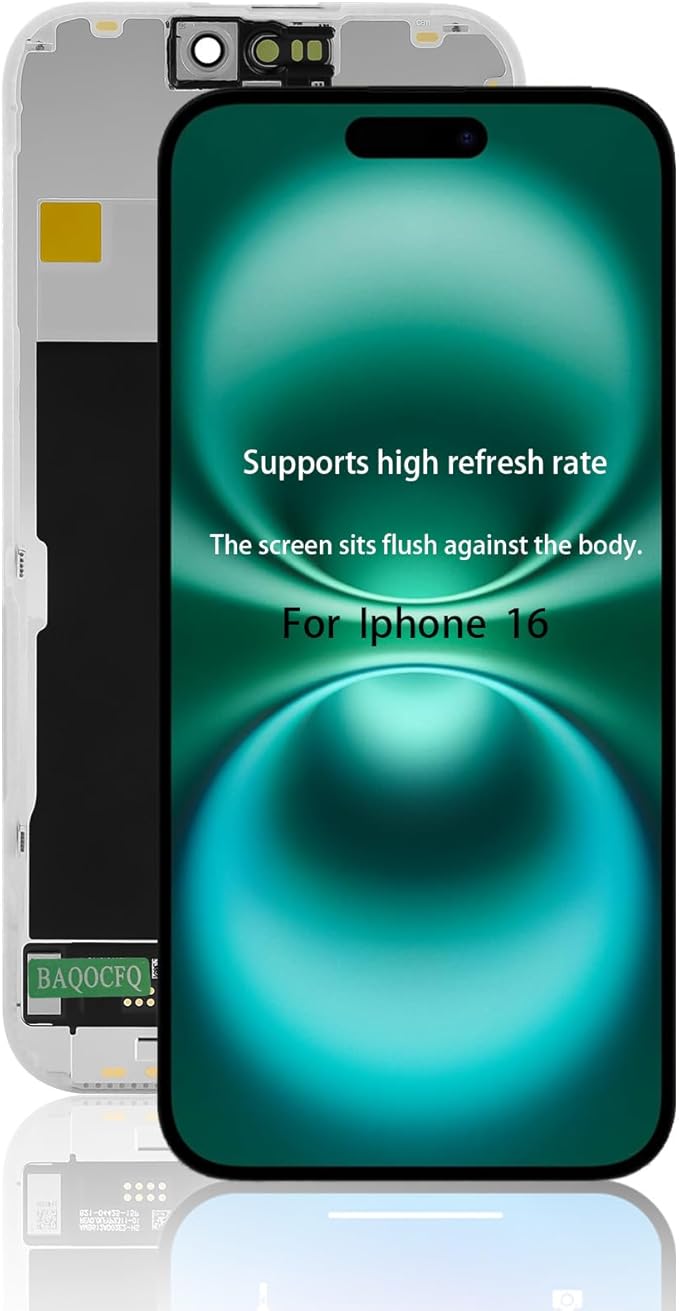 for iPhone 16 Plus Screen Replacement, 6.7 inch 3D Touch FHD Display LCD Full Repair Kit with Digitizer Assembly, Tool Set, Tempered Glass & Waterproof Adhesive