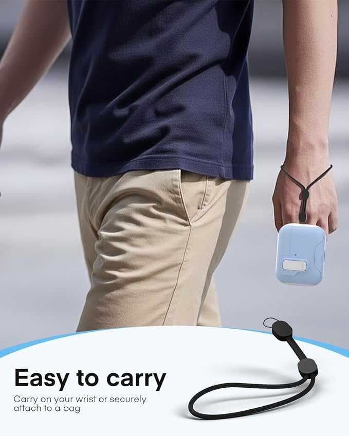 Maxjoy for AirPods Pro 3 Protective Case with Cleaning Kit, Military Hard Case with Lock Shock-Absorbing, White Light Blue