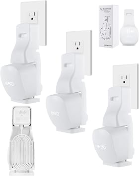 LIGHTMEUP Outlet Wall Mount Holder - Plug-to-Adapter First, Only for eero 7/ eero 6 & 6+/ eero Pro 6e & Pro 6/ eero Mesh Wi-Fi System, No Messy Wires & Space Saving (3 Pack)