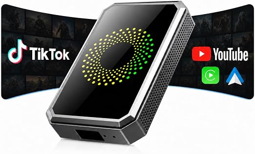 TOGUARDGO Wireless Carplay Adapter 3-1 Magic AI Box with YouTube TikTok
