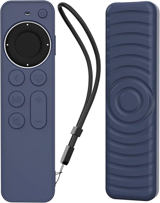 AhaStyle Protective Case for 2021 Apple TV Siri Remote 4k, Anti-Slip Silicone Cover Skin Compatible with Apple TV Remote/Siri Remote [2nd Generation] (Midnight Blue)