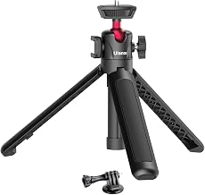 ULANZI MT-16 Extendable Mini Camera Tripod, 4 Levels Adjustment 360° Ball Head Cold Shoe Lightweight Portable Vlog Travel Selfie Stick Handle Grip Desktop Webcam Tripod for DSLR Action Camera - Image 1