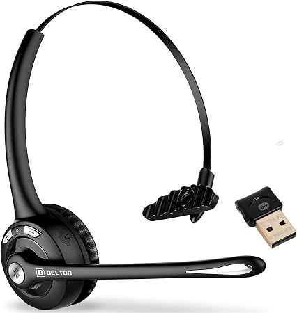 Delton 10X Bluetooth Computer Headset, On-Ear Single Ear Wireless Headset