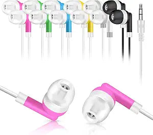 Kids Bulk Earbuds Headphones 50 Pack for Classroom School Students