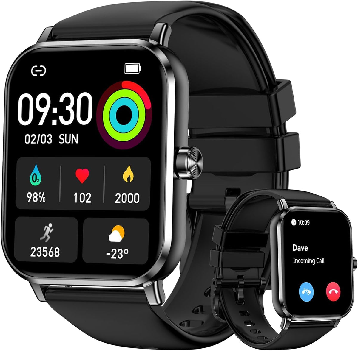 Smart Watch for Men Women, 1.83" HD Touchscreen Fitn | Smartwatches - Image 1