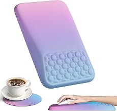 Ospelelf Mouse Pad with Wrist Rest Ergonomic Comfortable Pain Relief Mousepad Wrist Support for Computer Purple - Image 1