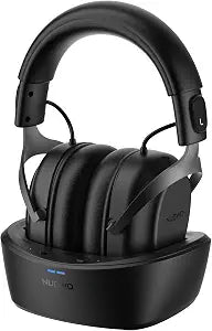 NUBWO Wireless Over-Ear Headphones with Charging Base, 2.4GHz Bluetooth Headphones, 20ms Ultra Low Latency, 65H Playtime, Bluetooth 5.3, 3.5mm AUX