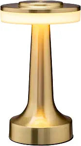 O'Bright Dome Cordless Rechargeable LED Mushroom Table Lamp, Gold