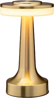 O'Bright Dome Cordless Rechargeable LED Mushroom Table Lamp, Gold - Image 1