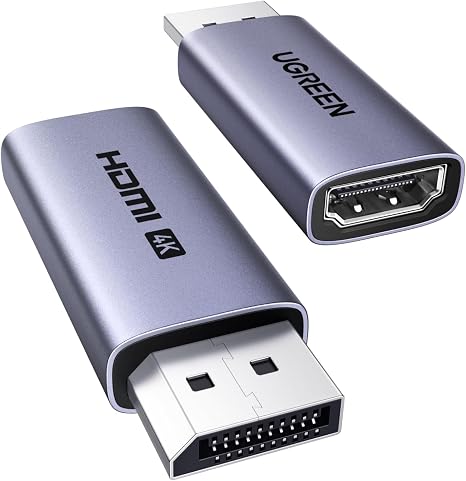 UGREEN Active 4K@60Hz 2K@144Hz DisplayPort to HDMI Adapter, 2 Pack