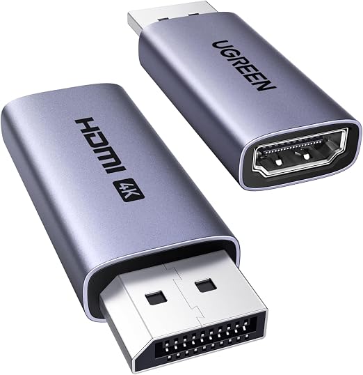 UGREEN Active 4K@60Hz 2K@144Hz DisplayPort to HDMI Adapter, 2 Pack