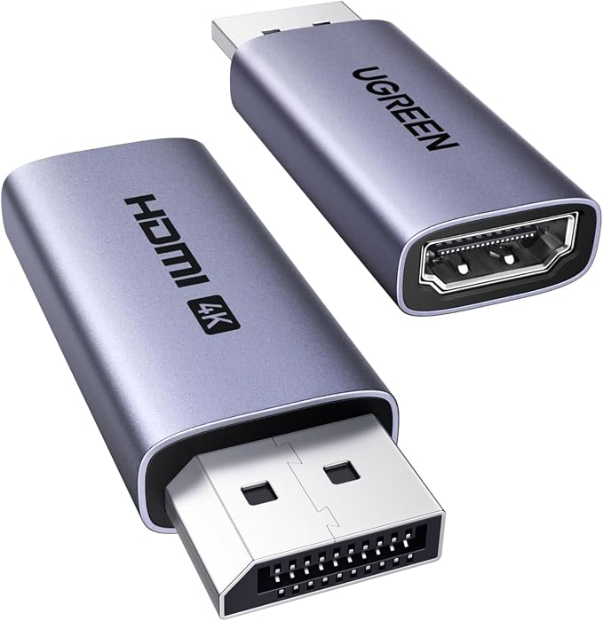 UGREEN Active 4K@60Hz 2K@144Hz DisplayPort to HDMI Adapter, 2 Pack