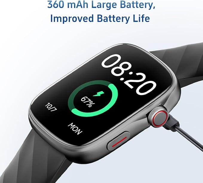 Smart Watch Fitness Tracker, Ultra HD 1.95" AMOLED Display (410×502 High Resolution) | 3ATM Waterproof | Heart Rate/Sleep Tracker | 130+ Sports/Fitness Modes, Bluetooth Calling, Smart Notifications
