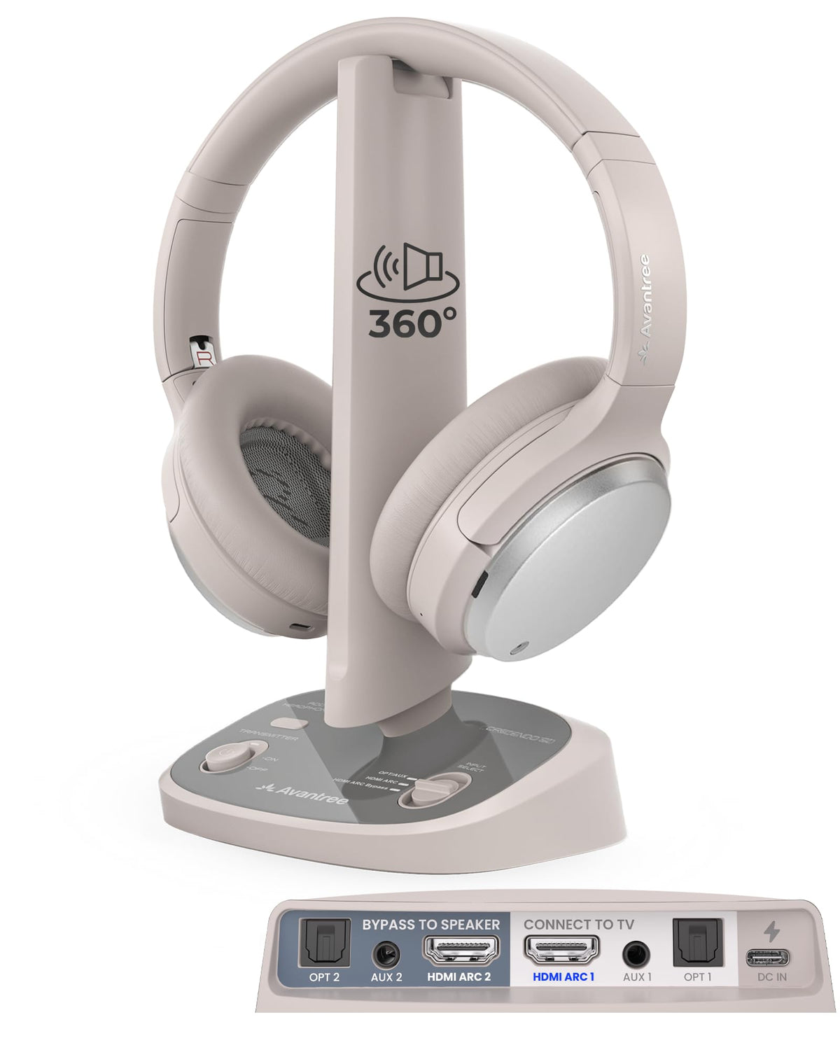 Avantree Crescendo 3D - HDMI ARC Wireless TV Headphones with 3D Sound