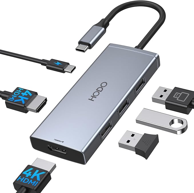 HODO Docking Station to Dual HDMI Monitors USB C to Dual HDMI Adapter 4K - Image 8