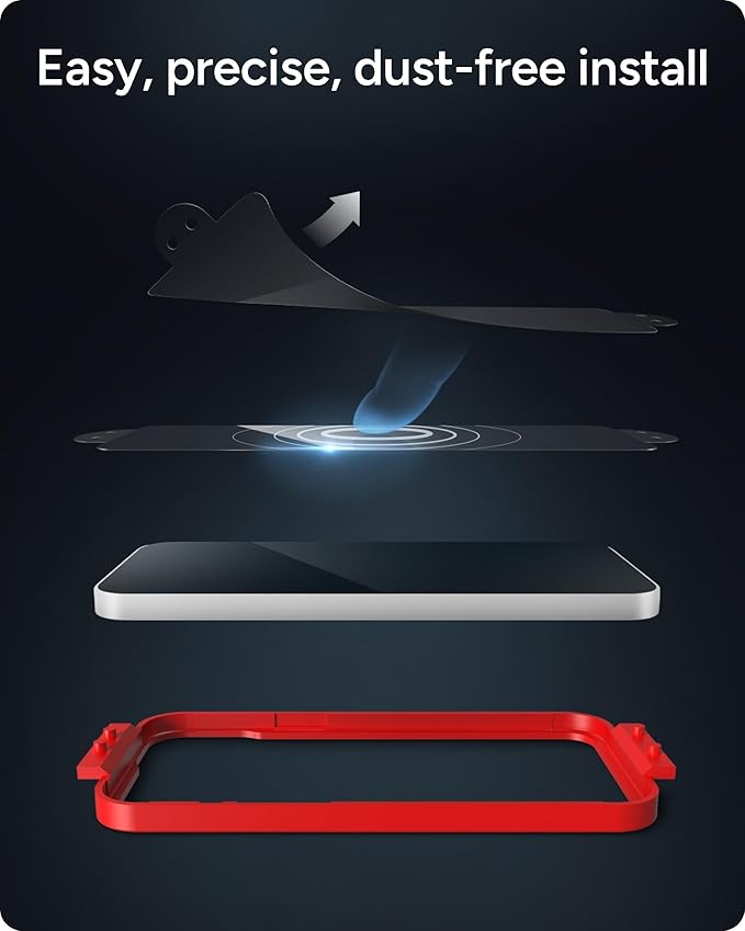ZAGG Glass Elite Privacy iPhone 15 Pro Screen Protector - 5X Stronger with Reinforced Edges, 2-Way Privacy Filter, Scratch & Smudge-Resistant Surface, InvisibleShield, Easy to Install