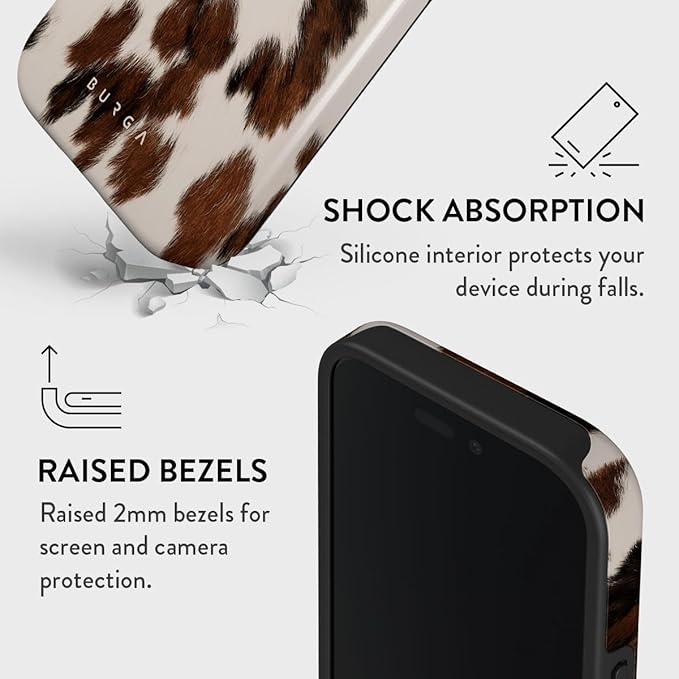 BURGA Phone Case for iPhone 16 - Cute, Trendy, Aesthetic, Pattern Phone Cover, Hard Shell Protection - fits Apple iPhone 16 Case for Women and Men