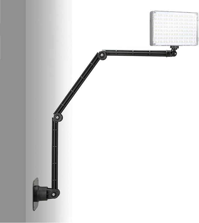 Video Light Wall Mount Holder Stand Compatible with All Ring Lights,RGB Lights and Photography Lamps