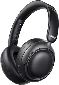 Acer OHR703 Adaptive Noise Cancelling Bluetooth Headphones, Over Ear, Black