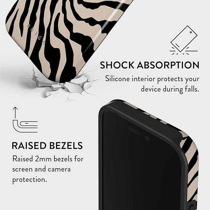 BURGA Phone Case for iPhone 16 - Cute, Trendy, Aesthetic, Pattern Phone Cover, Hard Shell Protection - fits Apple iPhone 16 Case for Women and Men