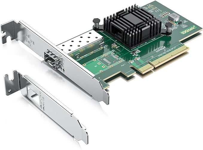 10Gtek 10Gb PCI-E NIC Network Card, Single SFP+ Port, with Intel 82599EN Controller, Ethernet LAN Adapter Support Windows Server/Linux/VMware, Compare to Intel X520-DA1(E10G42BTDA)